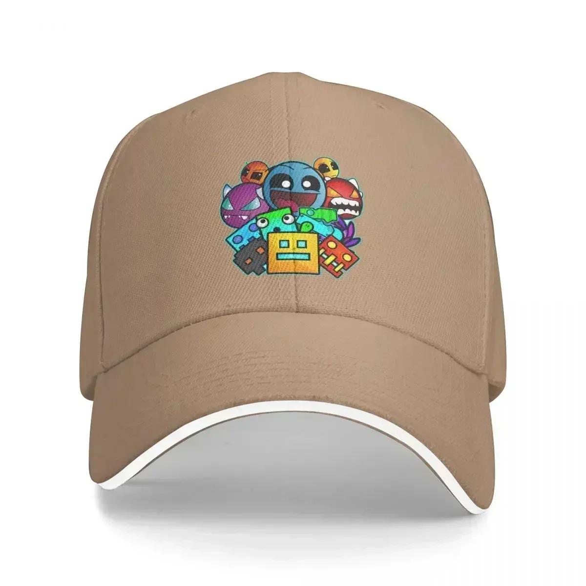Geometry Dash Старая Школа Игровые Бейсболки Snapback Мужские Женские Кепки Для Улицы Повседневная Кепка Streetwear Бейсбольная Кепка Многоцветная As shown