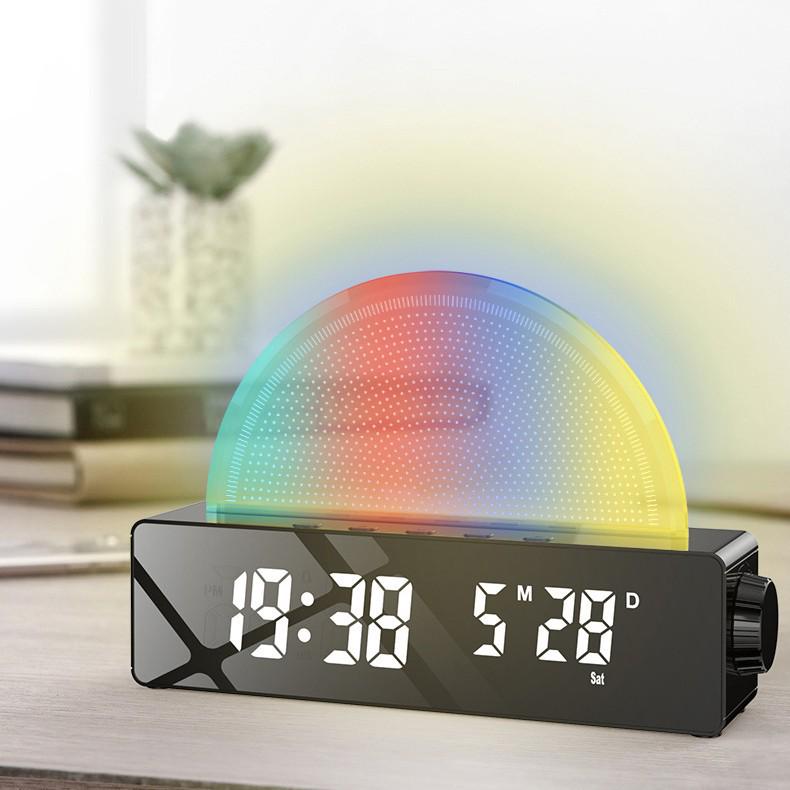 Sunrise LED Alarm Clock with Seven-Color Wake-Up and Sleep Light