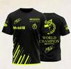 Boy 3D T-shirt Max Verstappen Racing Theme T-shirt with World Champion Logo & Signature for Racing Fans Daily Wear