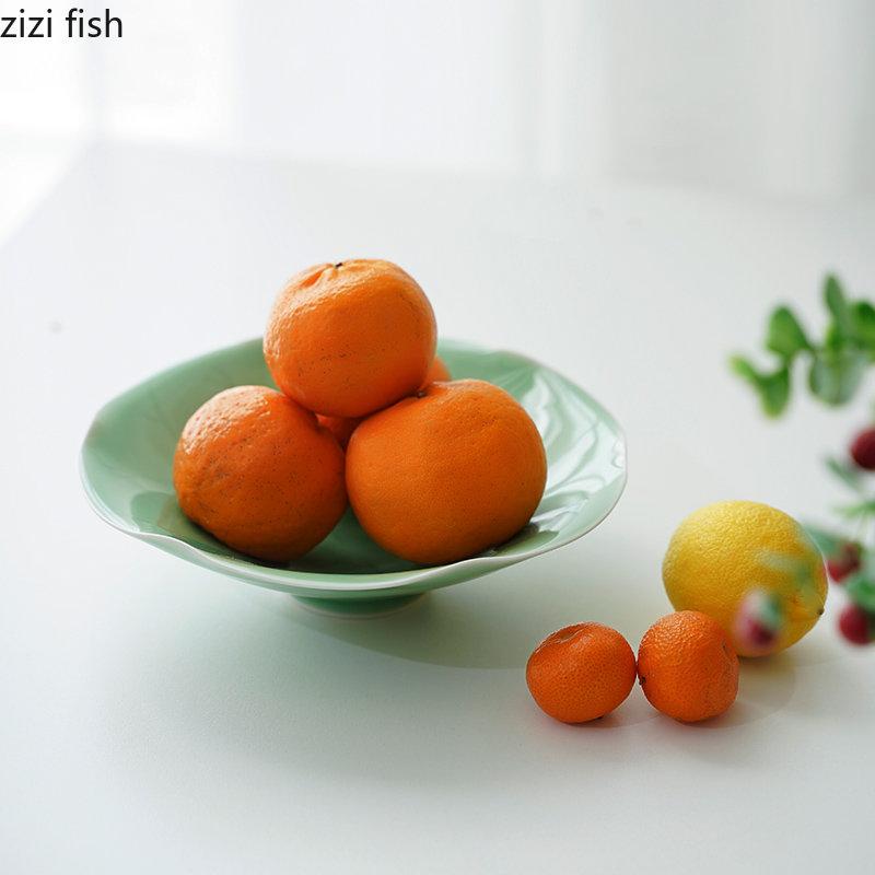 Keramický jídelní talíř s lotosovým listem Talíř na západní jídlo Polévkové talíře Mísa na ovocný salát Mísa na nudle Dezertní misky Servírovací talíře Nádobí