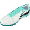 Li Ning TF Turf Artificial Turf Slip Resistant Abrasion Resistant Soccer Shoes Unisex White Green YSTV001-3