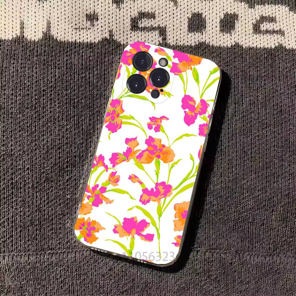 Fashion Flowe Phone Case for iPhone 11Pro 13 12 11 Pro Max 16e 17 Air 16 15 14 Plus 11ProMax