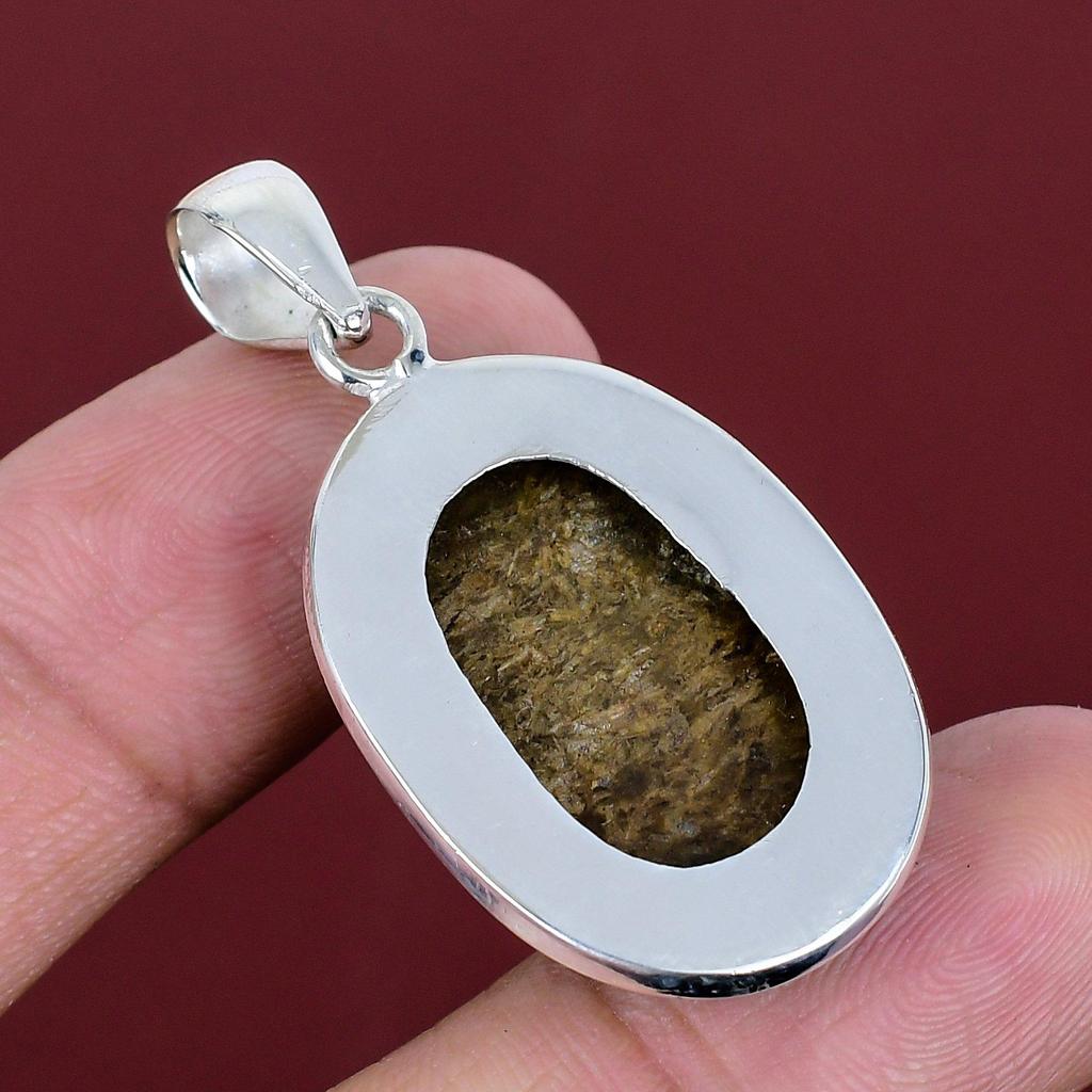 Bronzite pendant 925 sterling silver pendant antique jewelry top quality gemstone pendant handmade jewelry gifts for women statement pendant