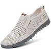 Men's Leather Shoes Spring and Summer New Soft Surface Soft Sole Business Men's Shoes Hollow Breathable Supply Shoes