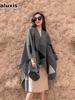 Card Salt Lake Tourism Oversized Fringe Shawl Women's Ethnic Style Thick Blanket