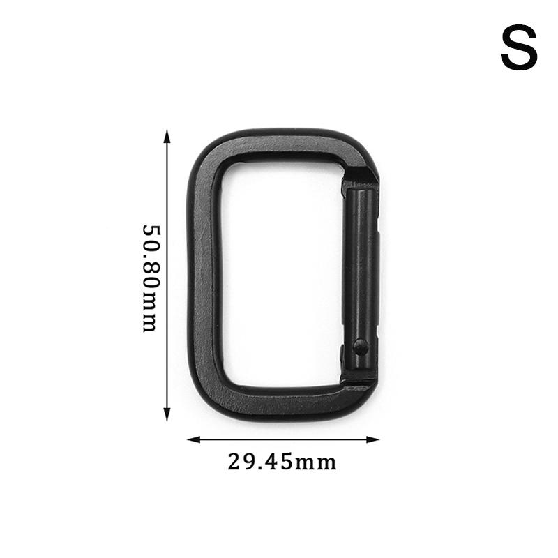 

1 шт. Прямоугольные карабины-кольца, пружинные карабины, защелкивающиеся крючки, клипса, брелок, подвески для уличного рюкзака, пряжки, инструменты для кемпинга S