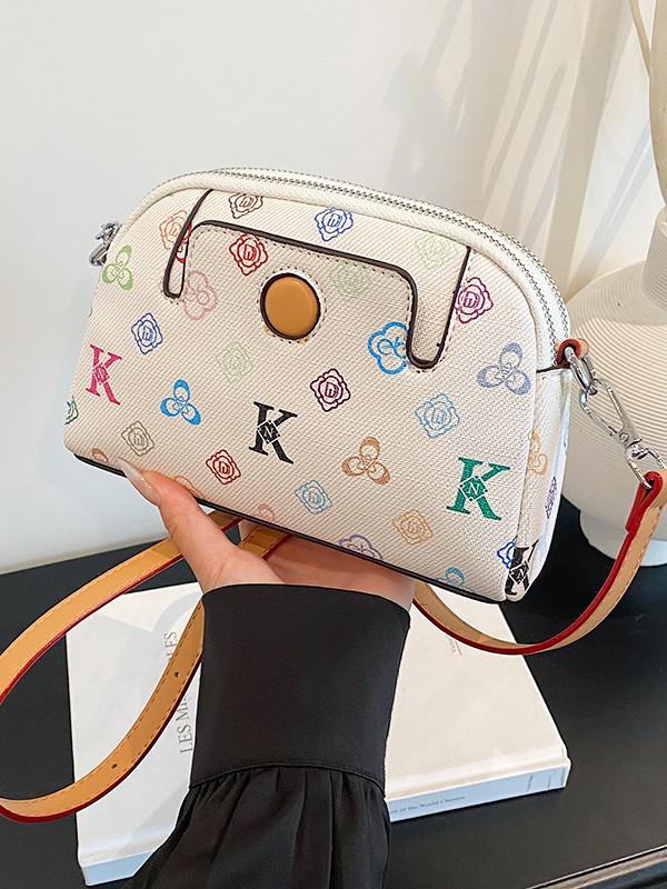 2025 Women's Luxury Double Layer Crossbody Bag - Large Capacity Phone Bag with Advanced Print and Zipper