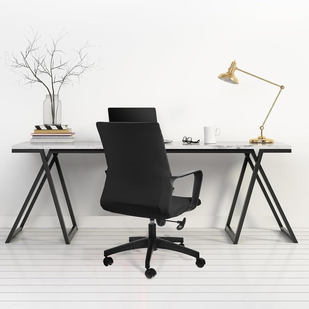 Tallew Office Chair Cover Stretchable Computer Universal Chair Seat Covers Removable Desk Chairs Slipcovers Washable Office Cushion Backrest for