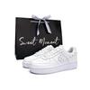 Air Force 1 Étoiles Scintillantes Résistantes à l'Usure Basse Baskets de Skateboard Unisexe Blanc DD8959-100(Team935-S-BOX)