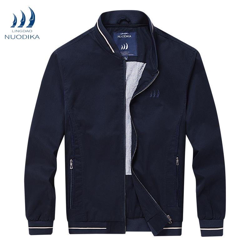 Leadino Nautica Men's Baseball Collar Jacket: Comfortable, Versatile, Plus Size Casual Outerwear for Spring and Autumn