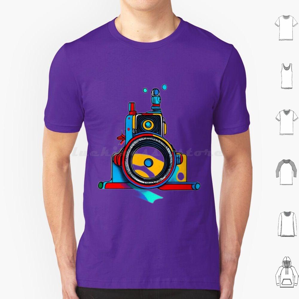 Fotografia T Shirt 6xl Cotton Cool Tee Fotografia Magliette Retro Film Sculpture Cinema Fotografia Vintage Camera Hasselblad
