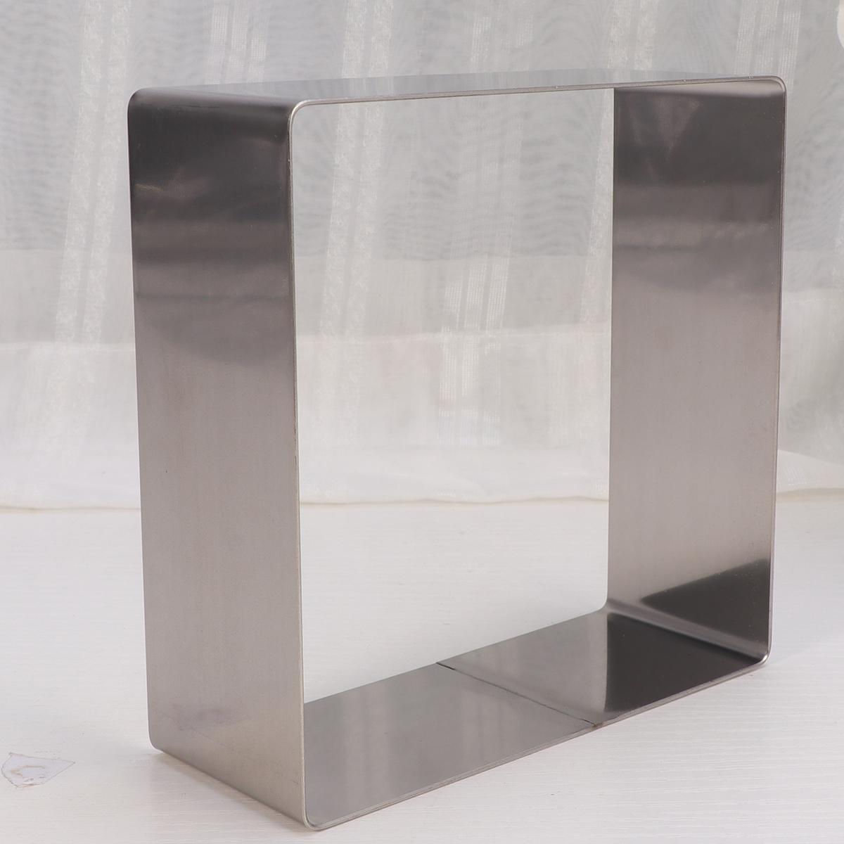 

Форма для торта из нержавеющей стали премиум-класса, овальные формочки для мусса, форма для выпечки печенья, квадратная серебряная антипригарная форма, удобное хранение