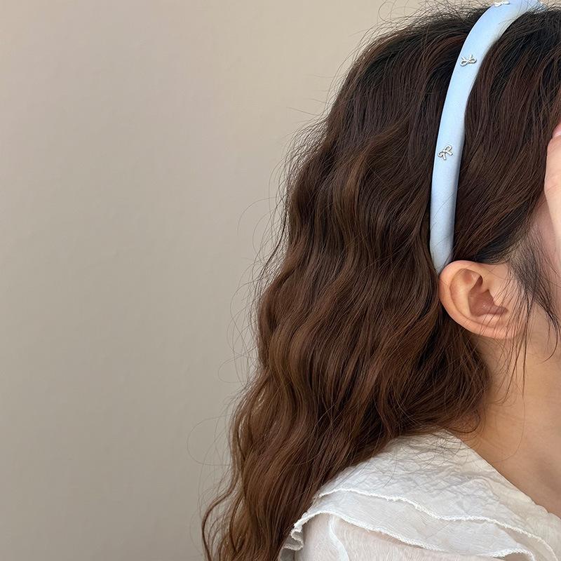 New Korean Bow Fairy Hoop Headband Elegant Washing Face Headband Hair Accessories Soild Color Hair Bands for Women