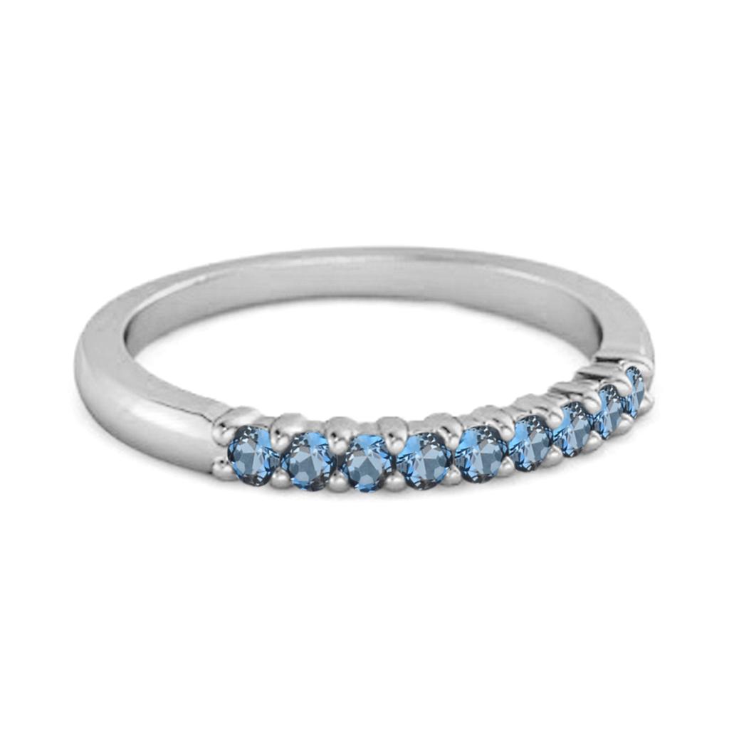 London Blue Topaz Band Petite Eternity Ring - 925 Sterling Silver