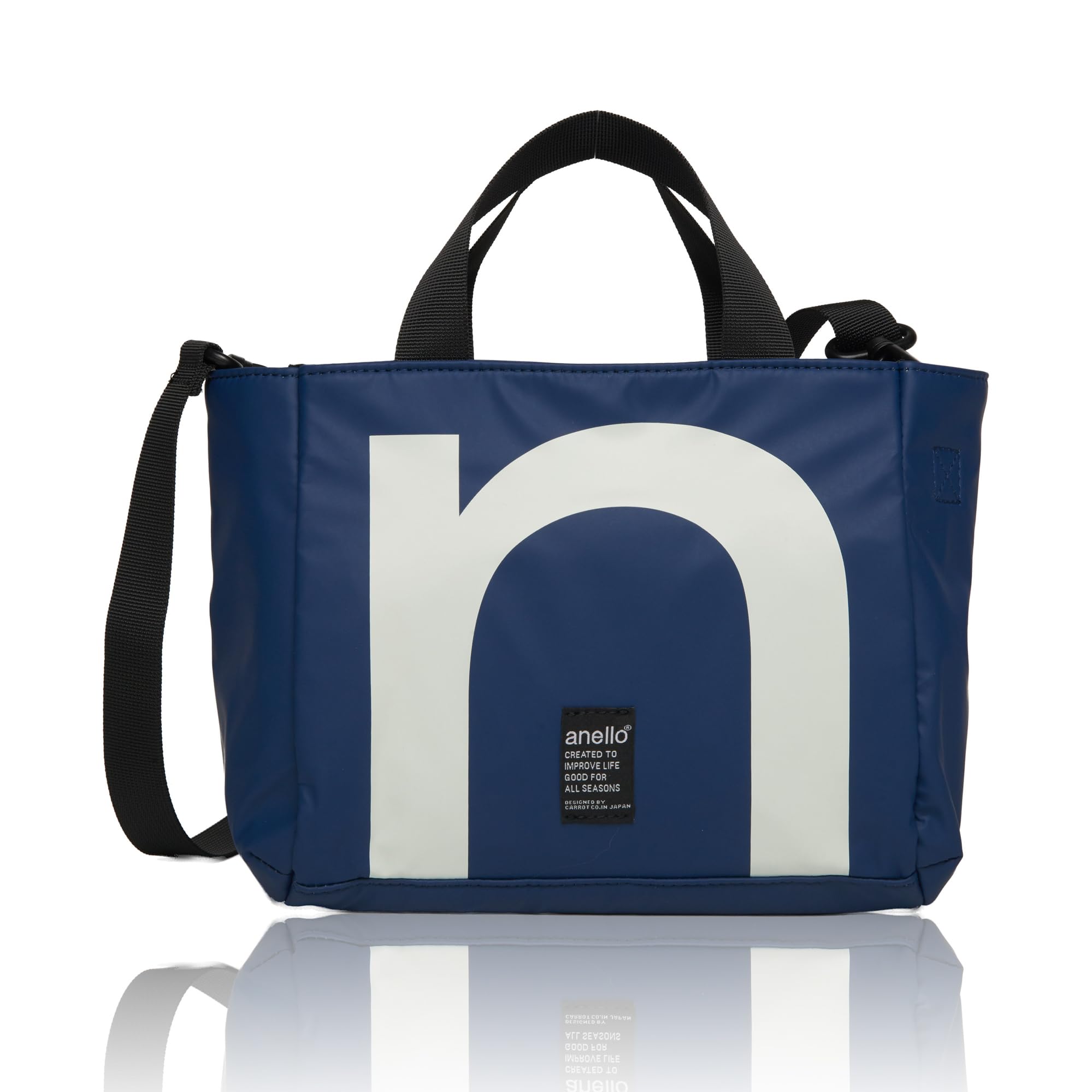 

2WAY Mini Tote Bag OVER LOGO AIS1202 NV [Anello]