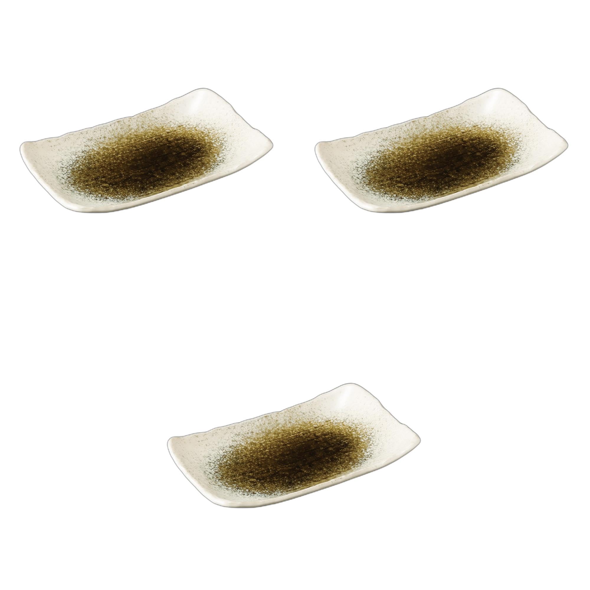 

Setomonohonpo Набор из 3 длинных прямоугольных тарелок Oribe Kasumi x x Усиленные керамические длинные тарелки (Сэтомонохонпо) 8.0см [23 14.3 2.7см]