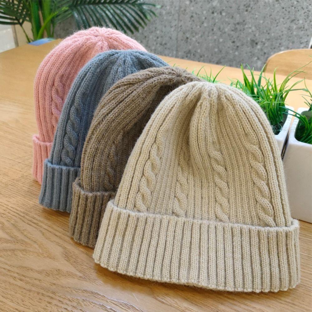 

Winter Knitted Hat Warm Knit Cap Earmuffs Beanie Women