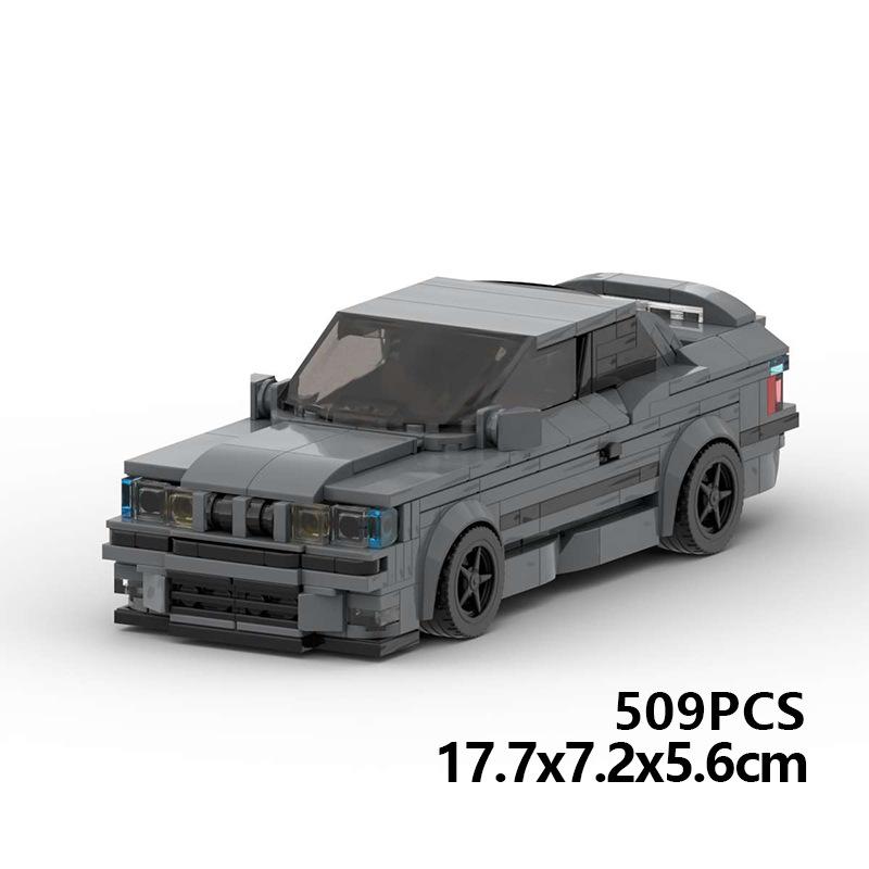 Kreative Bausteine MOC E36 Spielzeugauto Modell 8 Bahnen Für Jungen Rennauto M3 Blöcke