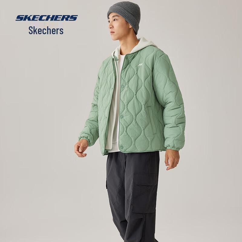 Утепленная куртка с капюшоном Skechers Unisex P425U038 M дикий зеленый