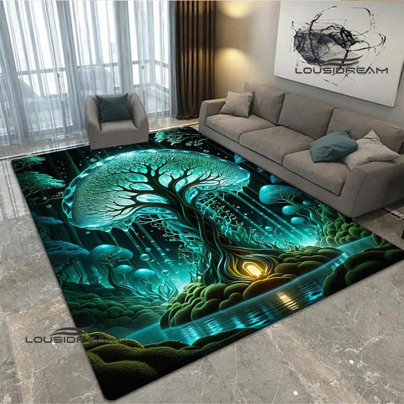 Tree of Life printed carpet kitchen mats Non -slip carpet outdoor carpets area rug bedroom decor pink room decor birthday gift
