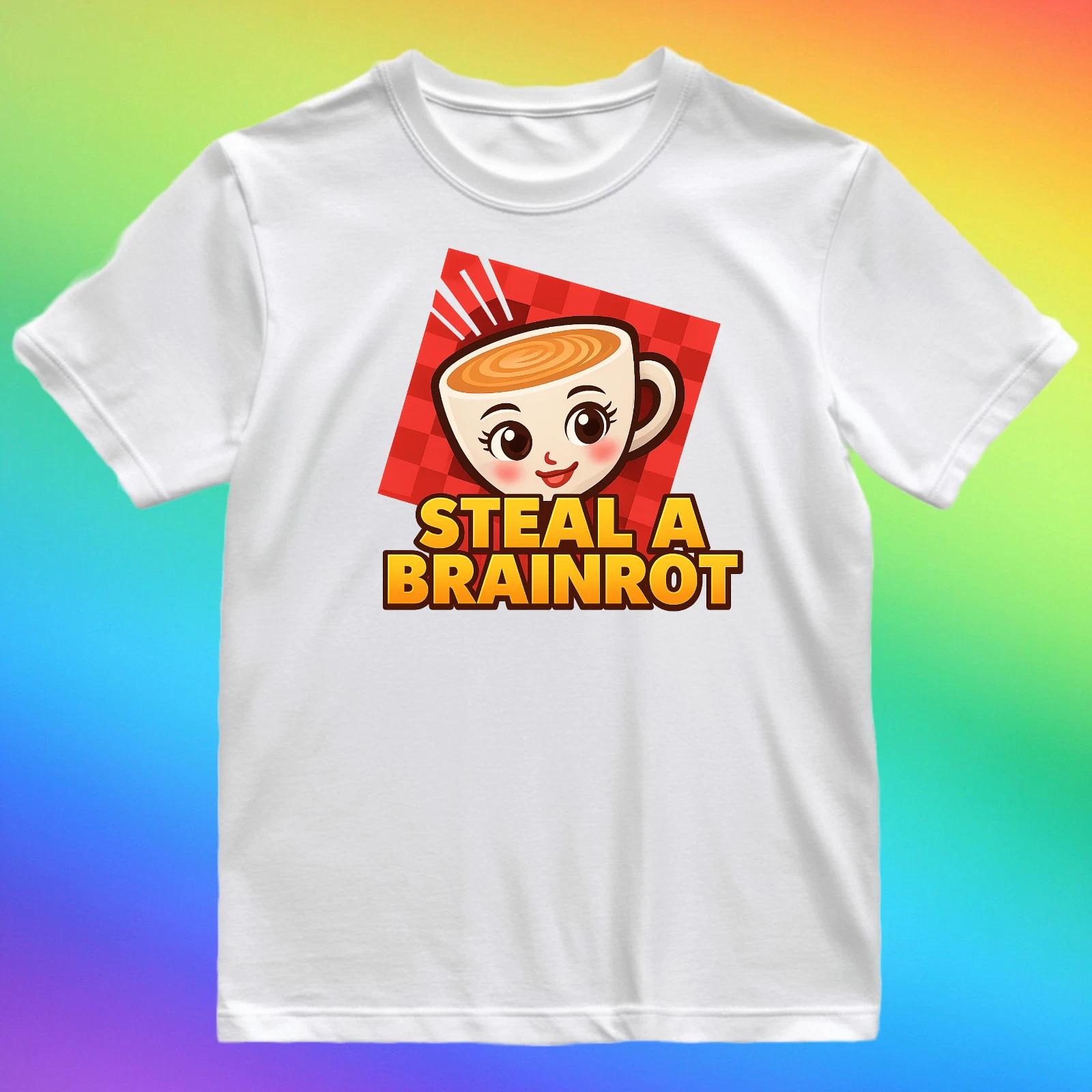 Steal A Brainrot - T Shirt - Kids Adults - Game Cute Gaming Party 3XL