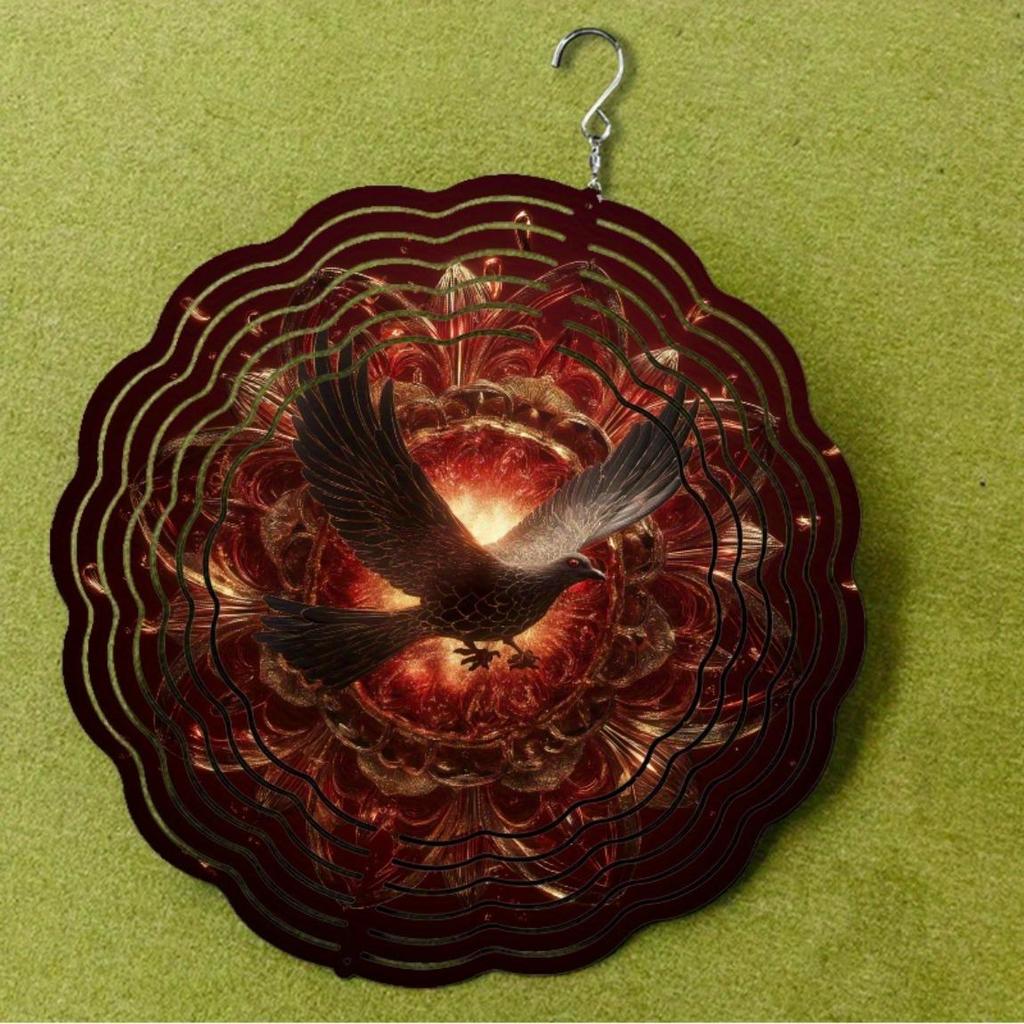 10 Inch Hanging Wind Spinner Outdoor Decor with 360 Rotating Hook for Garden Balcony Patio Spring Summer Decorative Gift