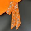 Classic Key Chain Female Decoration Twill Long Ribbon Binding Bag Silk Ribbon Hair Belt Hot Selling Small Scarf