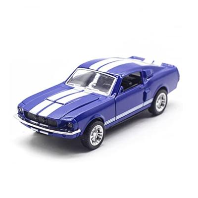 Spielzeugautomodell im Maßstab 1/32 für Ford Mustang, Vintage-Automodell aus Legierung und Druckguss, klassisches Rückziehauto-Nachbau für Kindergeschenk