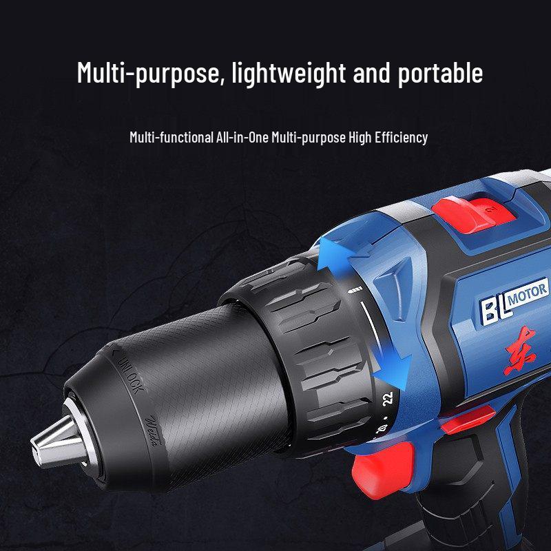 Dongcheng 20V Brushless Rechargeable Electric Drill DCJZ04-13: Multifunctional Handheld Drill & Screwdriver for Household Use.