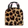 1pc, Featuring a Leopard Print Textured Background. This Printed Thermal Bag Is Insulated And Designed for Non-Food Contact, Mak
