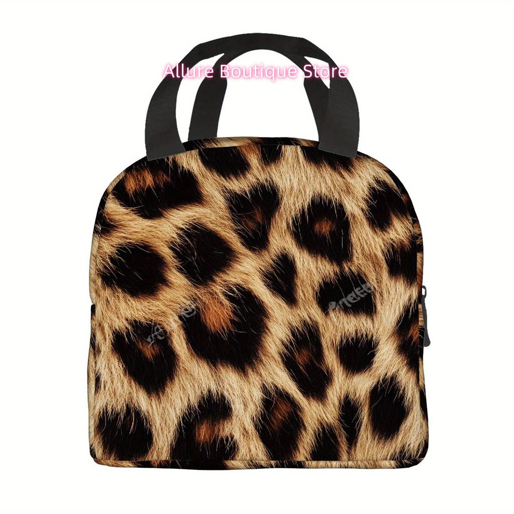 1pc, Featuring a Leopard Print Textured Background. This Printed Thermal Bag Is Insulated And Designed for Non-Food Contact, Mak