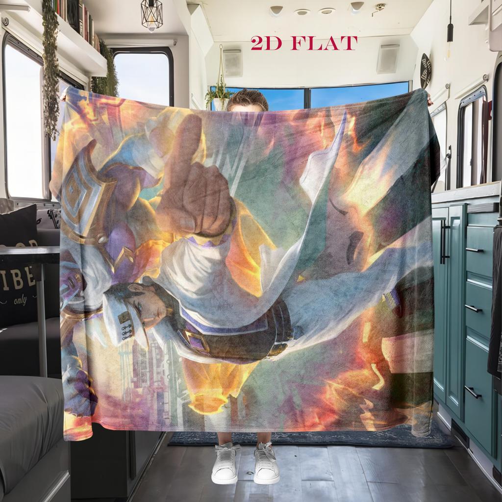 Jojo's Bizarre Adventure: Diamond Unbreakable blanket blanket Suitable for all seasons Digital printing bedroom Machine washable