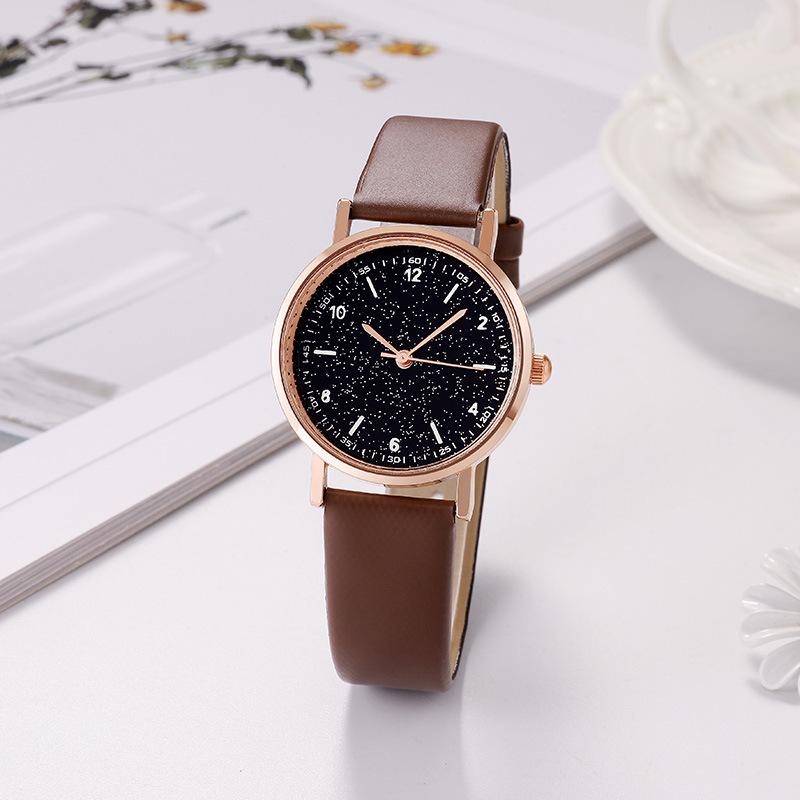 

Новые женские наручные часы с круглыми циферблатами «Звездное небо», повседневные модные кварцевые часы, элегантные часы для платья, классические женские часы