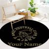 AFC Ajax Custom Name Round Area Rug,Carpet Rug for Living Room Bedroom Sofa Playroom Decor,Non-slip Floor Mat