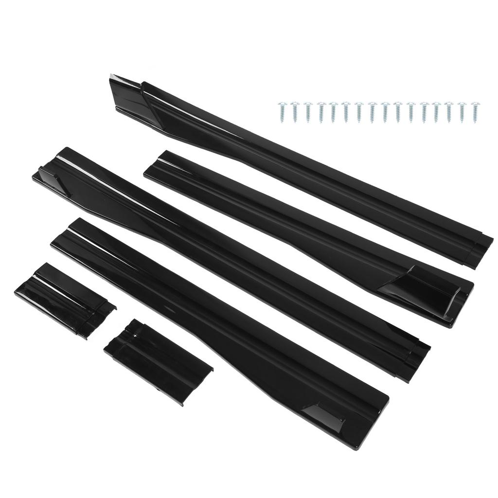 Car Side Skirts 2.2m Glossy Black Rocker Panel Exterior Lower Side Bottom Line Extensions Splitter for A3 A4 A5 A6 A7