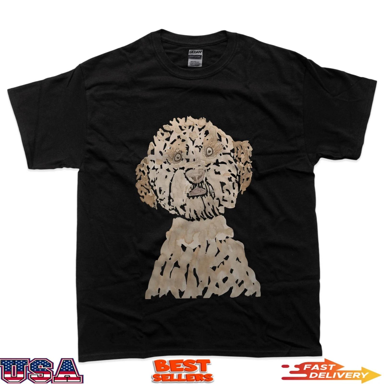 Lagotto Romagnolo Watercolor Italian Water Dog T-Shirt S