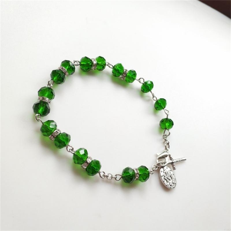 62KD Multicolor Crystal Rosary Bracelet Decorative Household Accessory Supplies