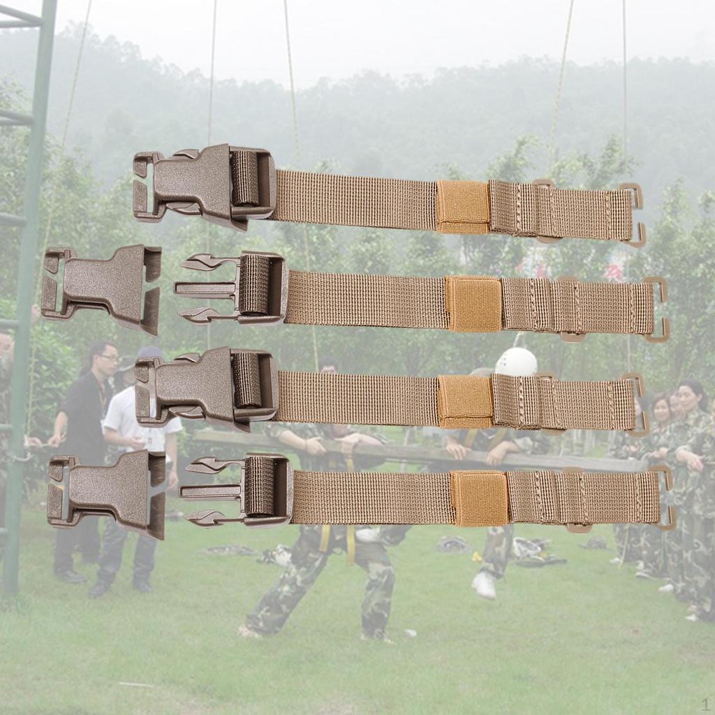 4 Pieces Adjustable Bag Backpack Chest Strap Belt Straps Storage Outdoor Camping Accessories
