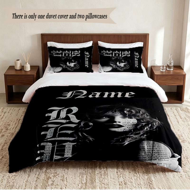 Taylor Personalized Custom Name 3‑Piece Bedding Set Soft Duvet Cover Set For Bedroom Home Decor