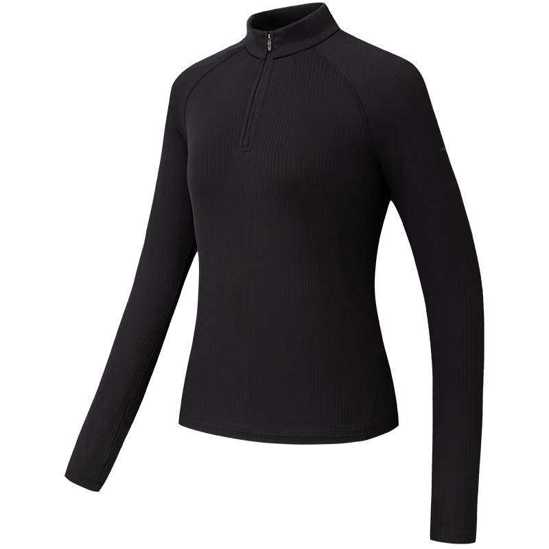 Anta Women s Brushed Slim-Fit Half-Zip Sports Long Sleeve T-Shirt 175/XL