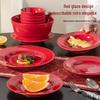 Mo De Lan Ka Francuski Emaliowany Zestaw Naczynia Stołowe z Koralikami