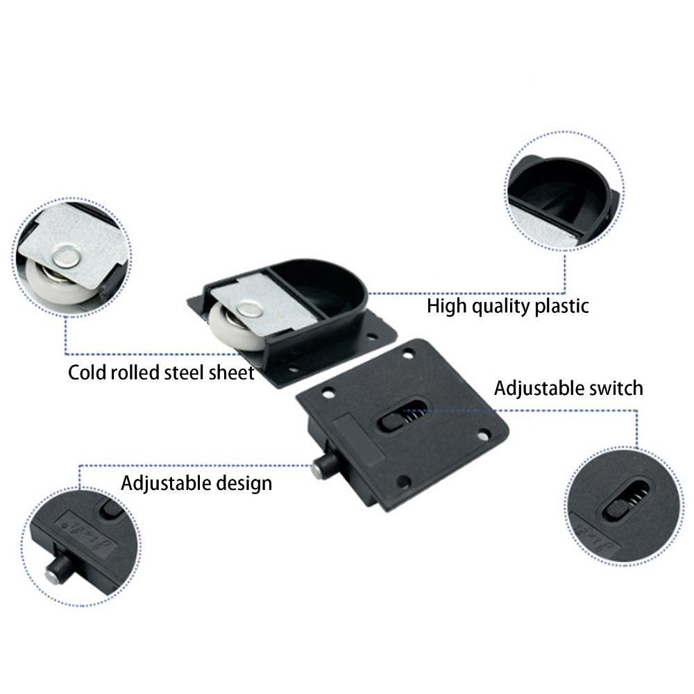 Black Sliding Door Roller Silent Sliding Door Pulley Durable Sliding Door Wheel Closet