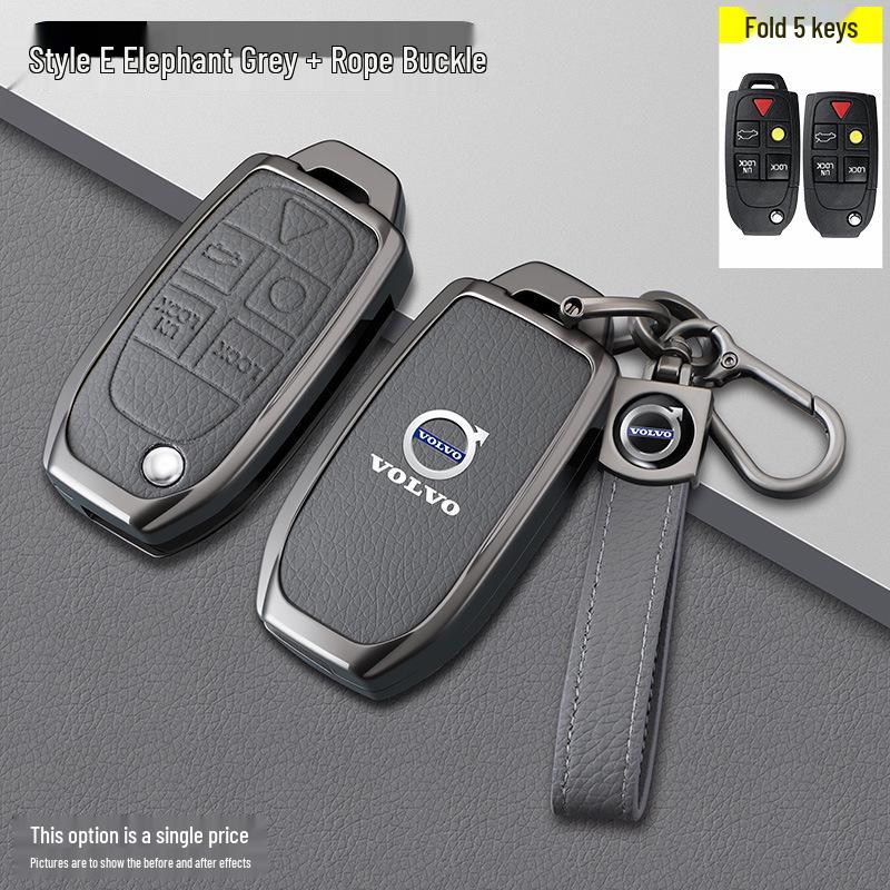 Volvo E-model Elephant Grey Car Key Pouch