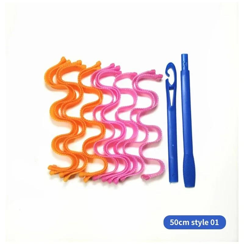 12/18PCS Hair Curler Hair Rollers Heatless Curler Curling Tongs Headband Curls Sleeping Soft Waves Formers No Heat Curls Modeler