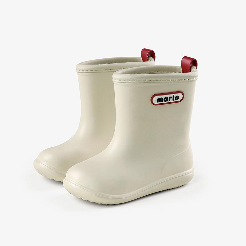Cheerful Mario Baby rain boots for boys and girls outdoor rain waterproof Insole length 14cm