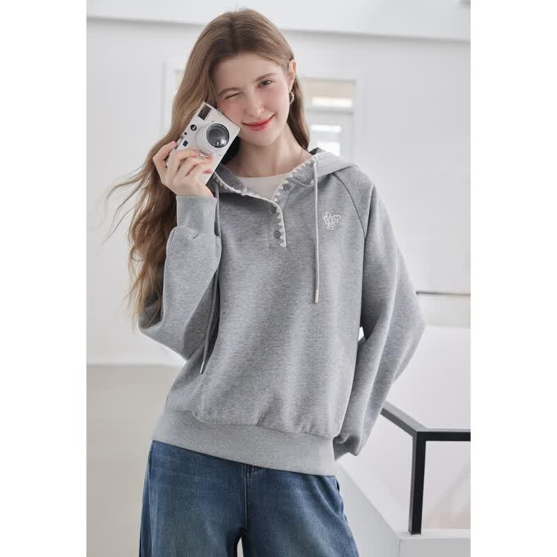 Betu Women's 2026 Autumn Trendy Hooded Sweatshirt