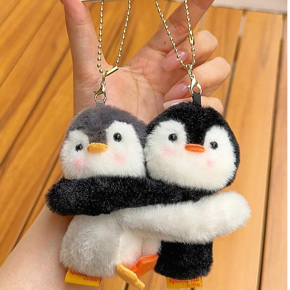 Creative Hugging Animal Doll Keychain Plush Cartoon Bag Pendant Soft Funny Friends Key Ring Couple Kids Gift