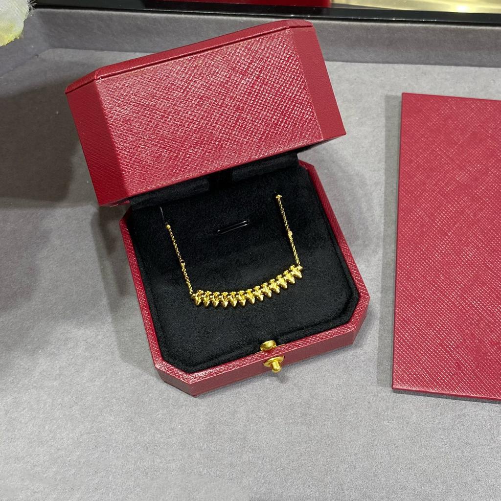 2024 New Vintage Diamond Smile Necklace For Women Luxury Jewelry Designer Pendant Pure 925 Silver Lady Party Link Necklaces