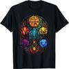 Gothic Witchcraft Elements Stained Glass Wicca T-Shirt