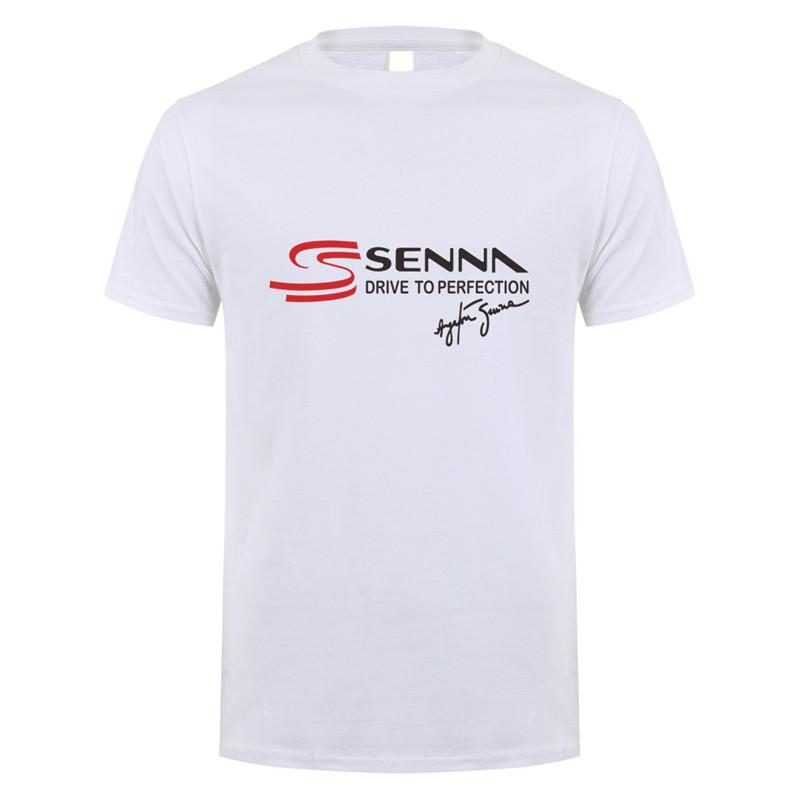 Fashion Sports Summer Outdoor New Hero Ayrton Senna T Shirt Men Short Sleeve Cotton T-shirts Funny Cool Man Tshirt  Clothes Tops